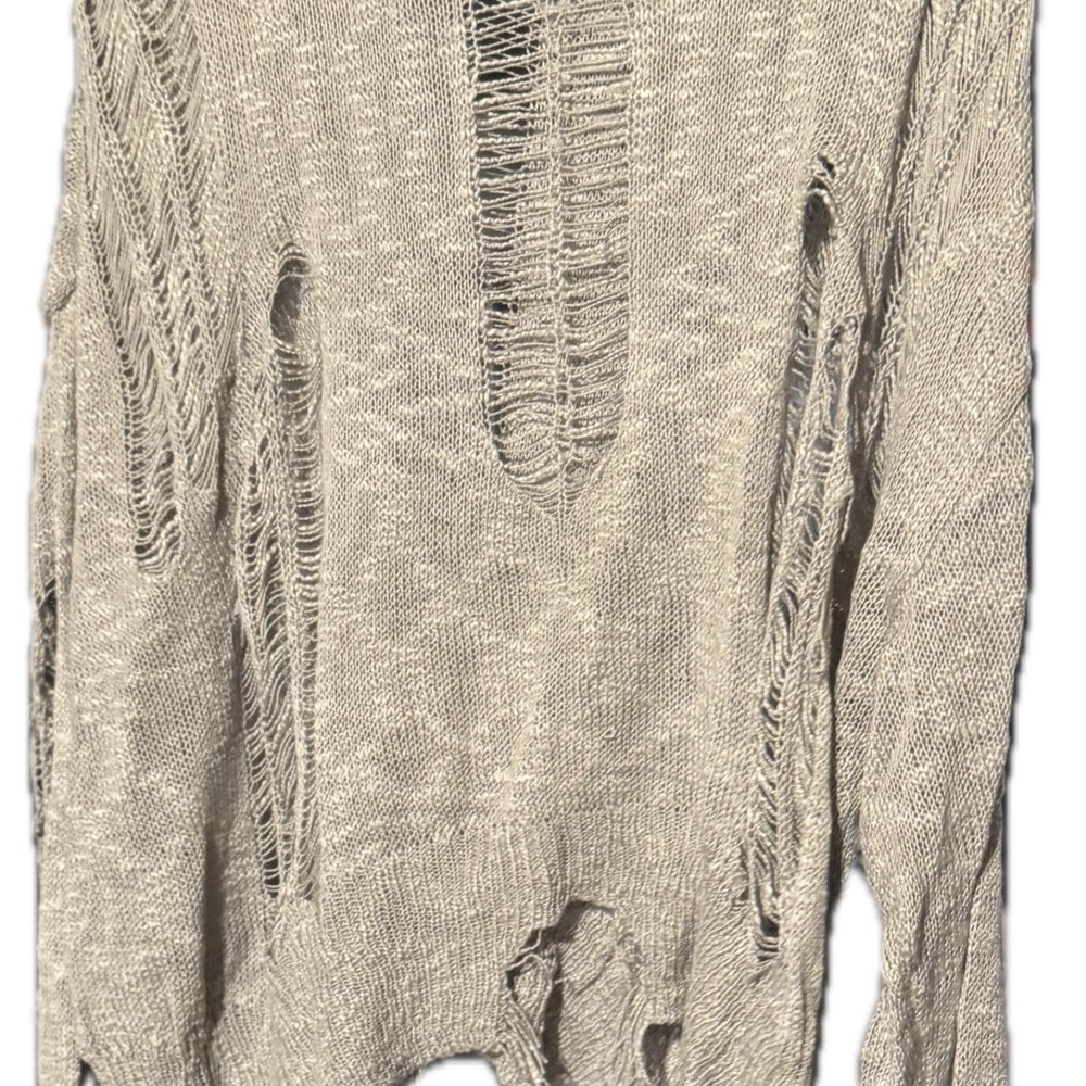 Distressed Gray/Taupe Sweater